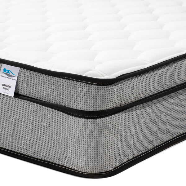 Comfort Choice Single Size Innerspring Mattress - 3 Comfort options - Australian Made - 15 Year Warranty - Free Delivery - Melbourne Mattress Factory